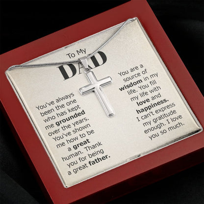 To my dad - you've always been the one Dad Cross Necklace, Father Cross Necklace Father's Day Gift, Christian Gift For Dad, Father Son Cross Necklace - Serbachi