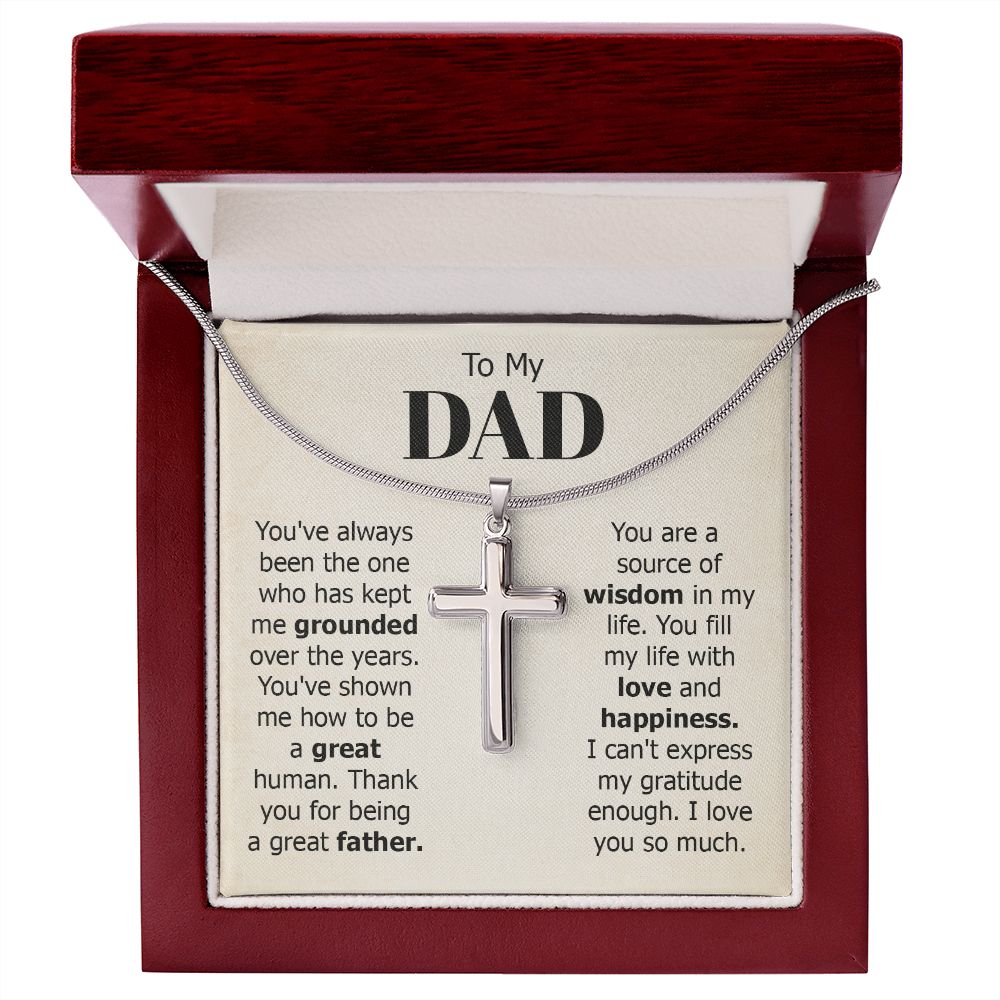 To my dad - you've always been the one Dad Cross Necklace, Father Cross Necklace Father's Day Gift, Christian Gift For Dad, Father Son Cross Necklace - Serbachi