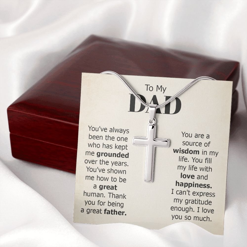 To my dad - you've always been the one Dad Cross Necklace, Father Cross Necklace Father's Day Gift, Christian Gift For Dad, Father Son Cross Necklace - Serbachi