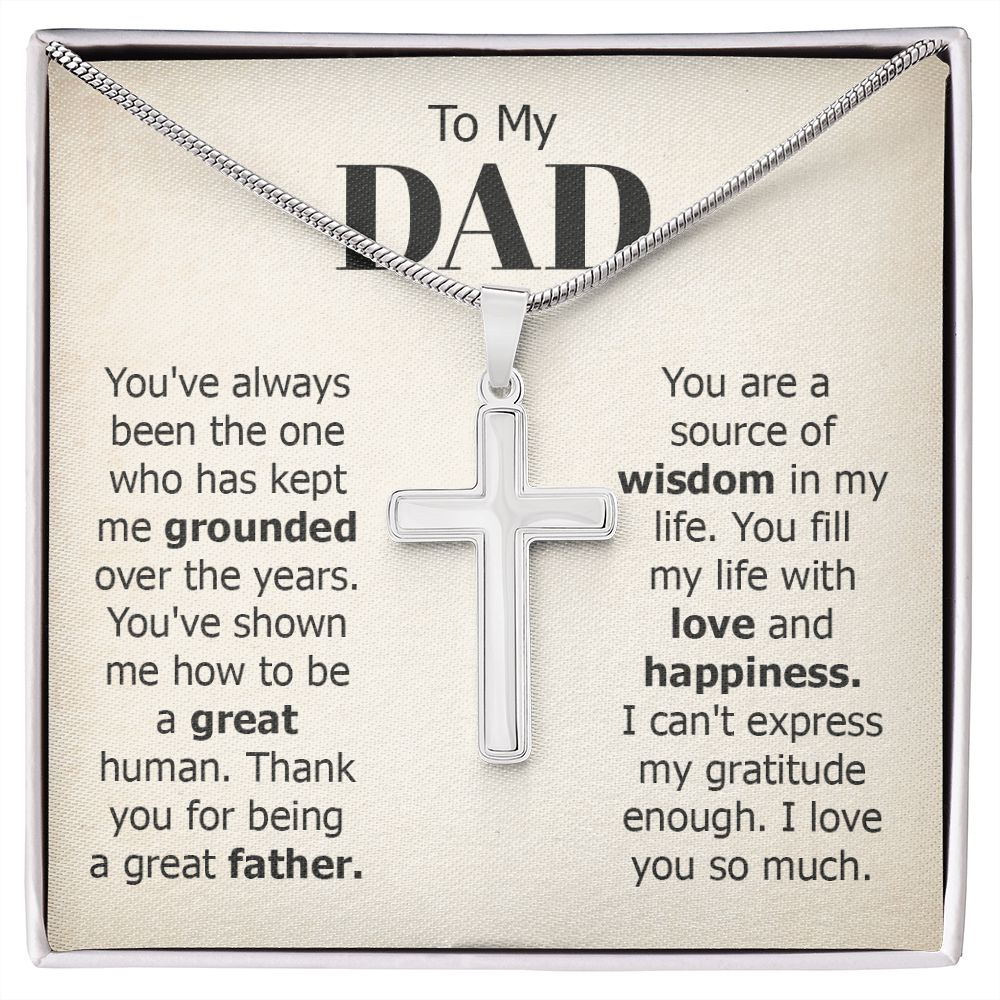 To my dad - you've always been the one Dad Cross Necklace, Father Cross Necklace Father's Day Gift, Christian Gift For Dad, Father Son Cross Necklace - Serbachi