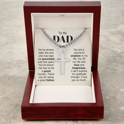 To my dad - you've always been the one Dad Cross Necklace, Father Necklace Father's Day Gift, Christian Gift For Dad, Father Son Cross Necklace - Serbachi