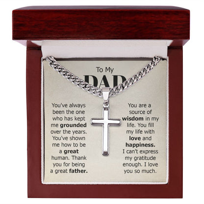 To my dad - you've always been the one Dad Cross Necklace, Father Necklace Father's Day Gift, Christian Gift For Dad, Father Son Cross Necklace - Serbachi