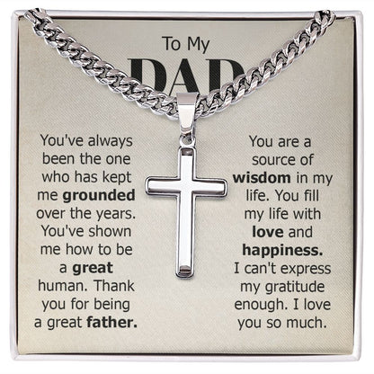 To my dad - you've always been the one Personalized Dad Cross Necklace, Father Necklace Father's Day Gift, Christian Gift For Dad, Father Son Necklace - Serbachi