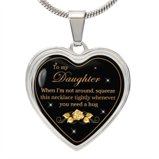 To My Daughter | Hug | Heart Pendant - Serbachi