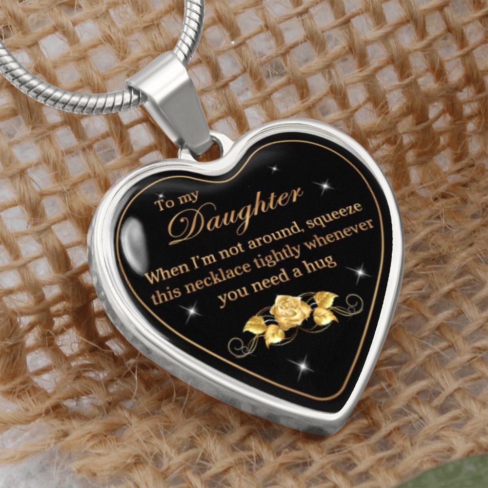 To My Daughter | Hug | Heart Pendant - Serbachi