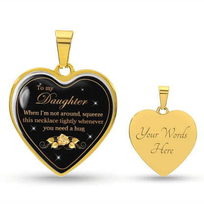 To My Daughter | Hug | Heart Pendant - Serbachi