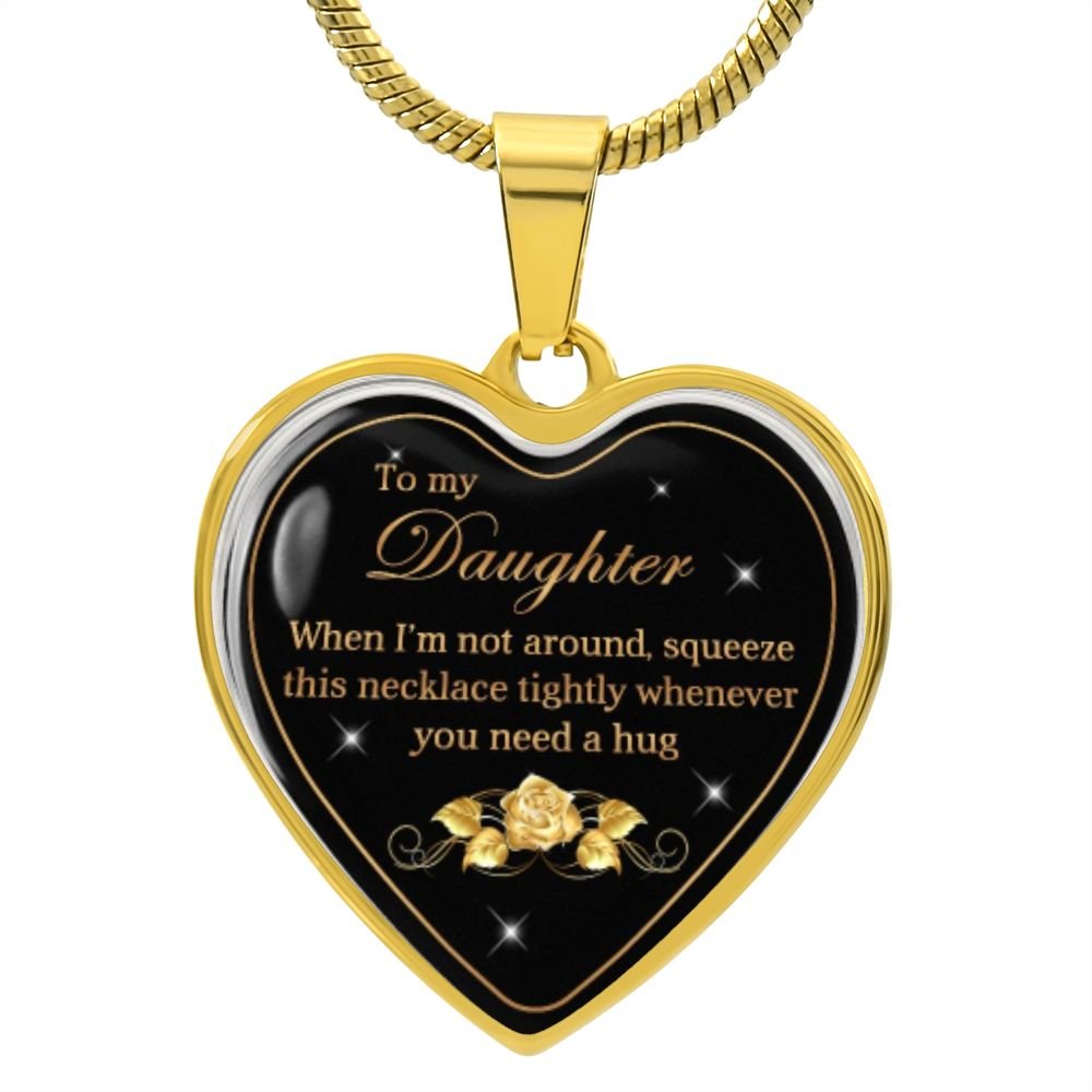 To My Daughter | Hug | Heart Pendant - Serbachi