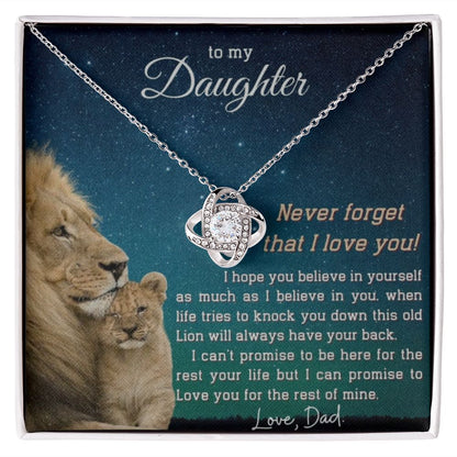 To My Daughter | LOVE KNOT SILVER NECKLACE 💓 (ALMOST SOLD OUT) - Serbachi