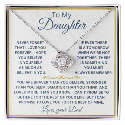 To My Daughter Love Your Dad Love Knot Necklace - Serbachi