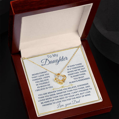 To My Daughter Love Your Dad Love Knot Necklace - Serbachi