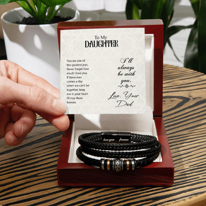 To my daughter-You are one of the Dad Bracelet, Father Bracelet Father's Day Gift, Christian Gift For Dad, Father Son Leather Bracelet - Serbachi