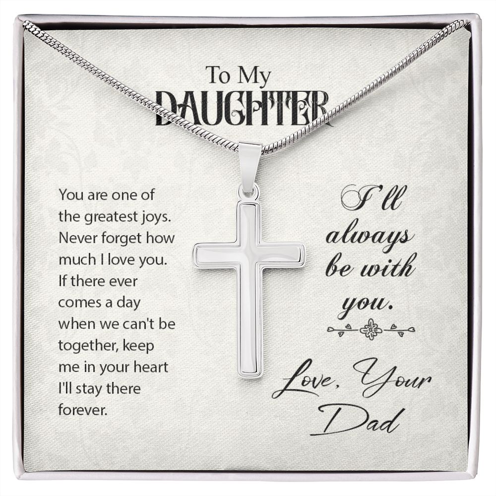 To my daughter-You are one of the Dad Cross Necklace, Father Cross Necklace Father's Day Gift, Christian Gift For Dad, Father Son Cross Necklace - Serbachi