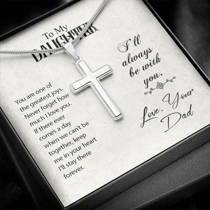 To my daughter-You are one of the Dad Cross Necklace, Father Cross Necklace Father's Day Gift, Christian Gift For Dad, Father Son Cross Necklace - Serbachi