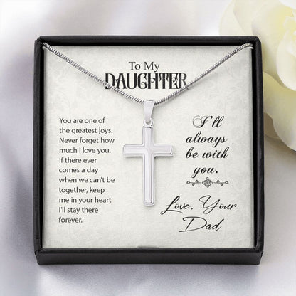 To my daughter-You are one of the Dad Cross Necklace, Father Cross Necklace Father's Day Gift, Christian Gift For Dad, Father Son Cross Necklace - Serbachi