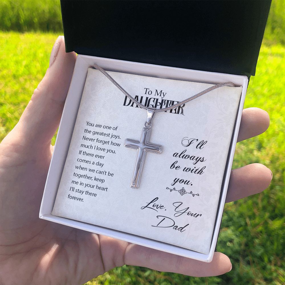 To my daughter-You are one of the Dad Cross Necklace, Father Cross Necklace Father's Day Gift, Christian Gift For Dad, Father Son Cross Necklace - Serbachi