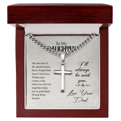 To my daughter-You are one of the Dad Cross Necklace, Father Necklace Father's Day Gift, Christian Gift For Dad, Father Son Cross Necklace - Serbachi