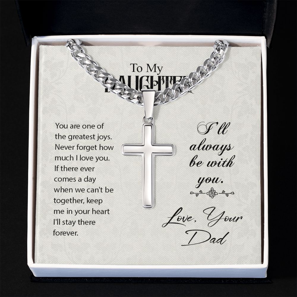 To my daughter-You are one of the Dad Cross Necklace, Father Necklace Father's Day Gift, Christian Gift For Dad, Father Son Cross Necklace - Serbachi