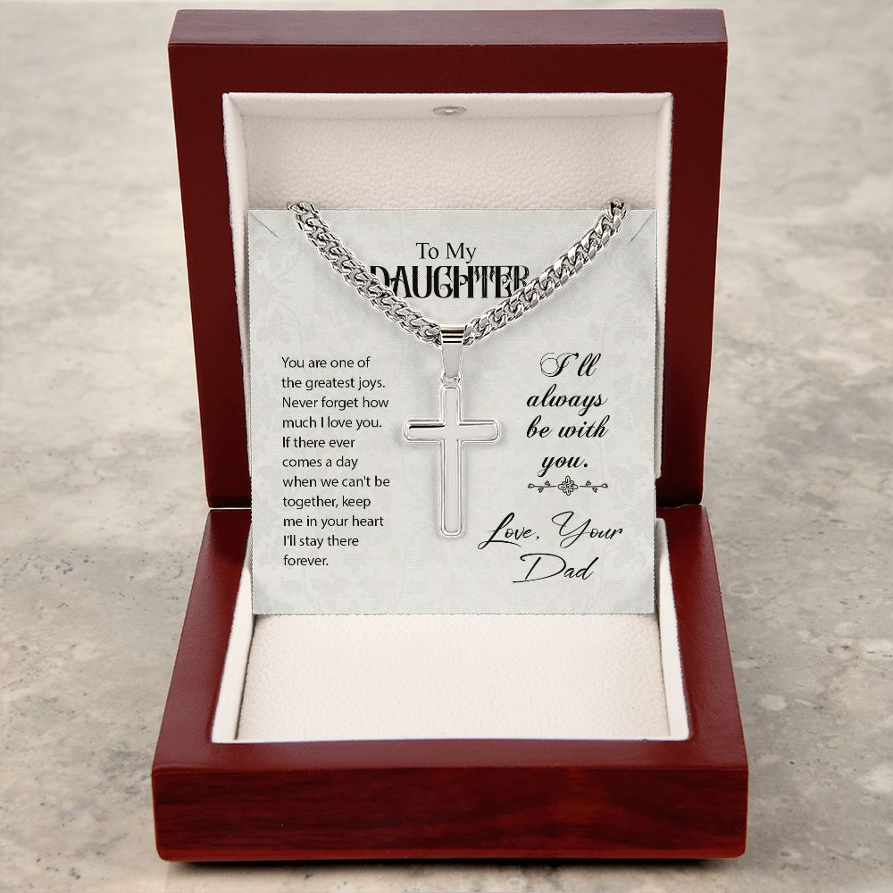 To my daughter-You are one of the Dad Cross Necklace, Father Necklace Father's Day Gift, Christian Gift For Dad, Father Son Cross Necklace - Serbachi