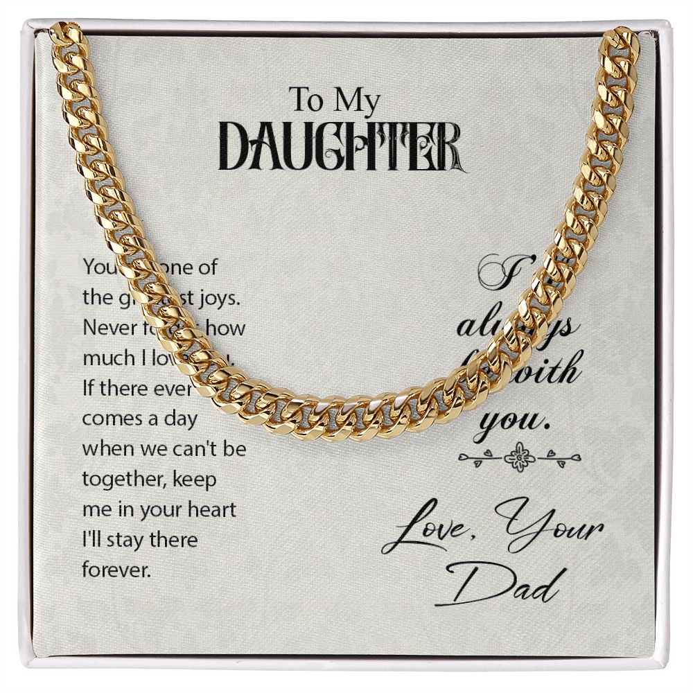 To my daughter-You are one of the Dad Cuban Chain Necklace, Father Necklace Father's Day Gift, Christian Gift For Dad, Father Son Necklace - Serbachi