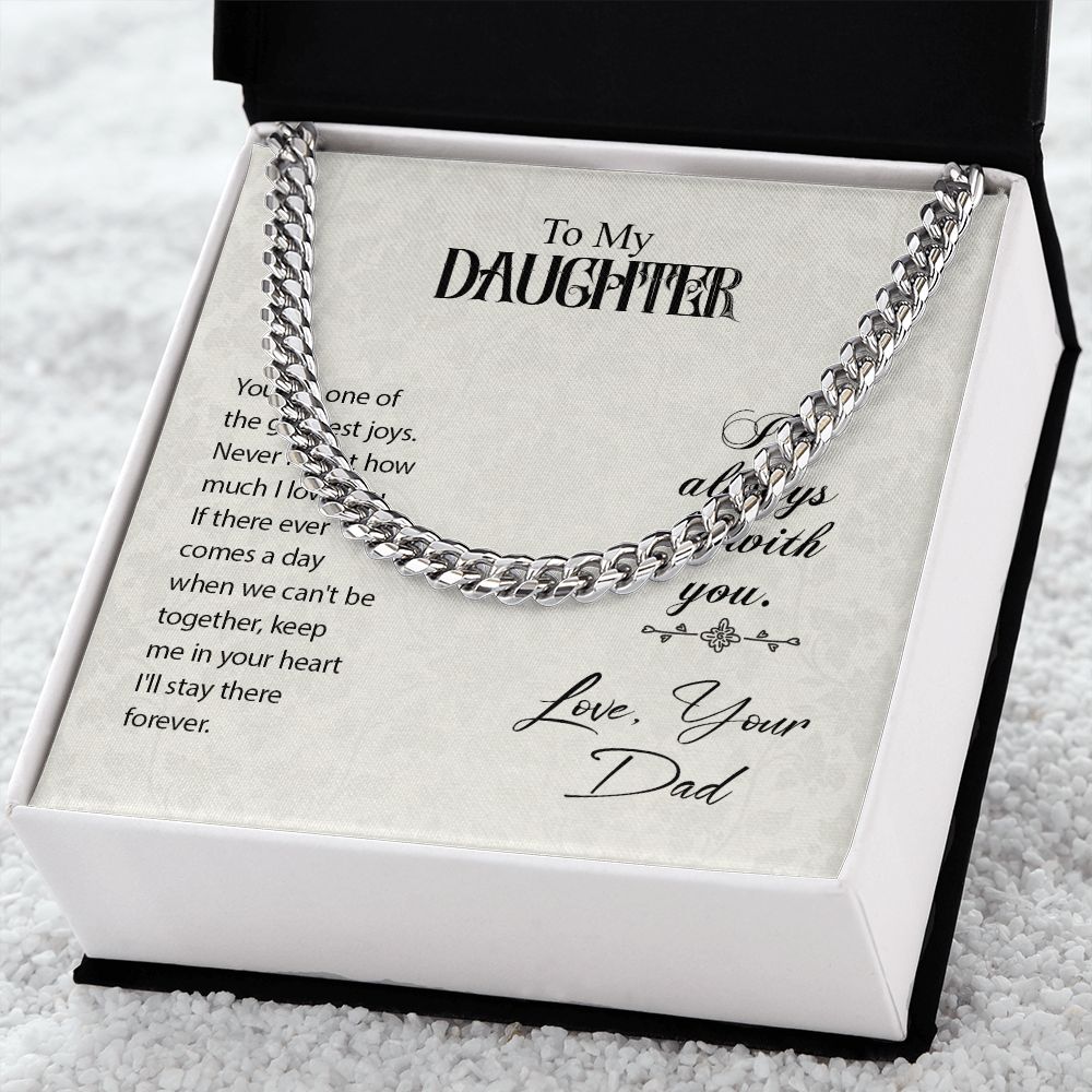 To my daughter-You are one of the Dad Cuban Chain Necklace, Father Necklace Father's Day Gift, Christian Gift For Dad, Father Son Necklace - Serbachi