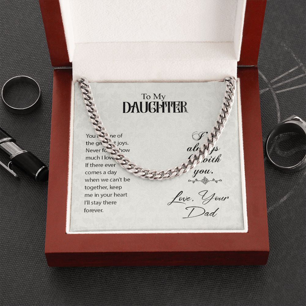 To my daughter-You are one of the Dad Cuban Chain Necklace, Father Necklace Father's Day Gift, Christian Gift For Dad, Father Son Necklace - Serbachi