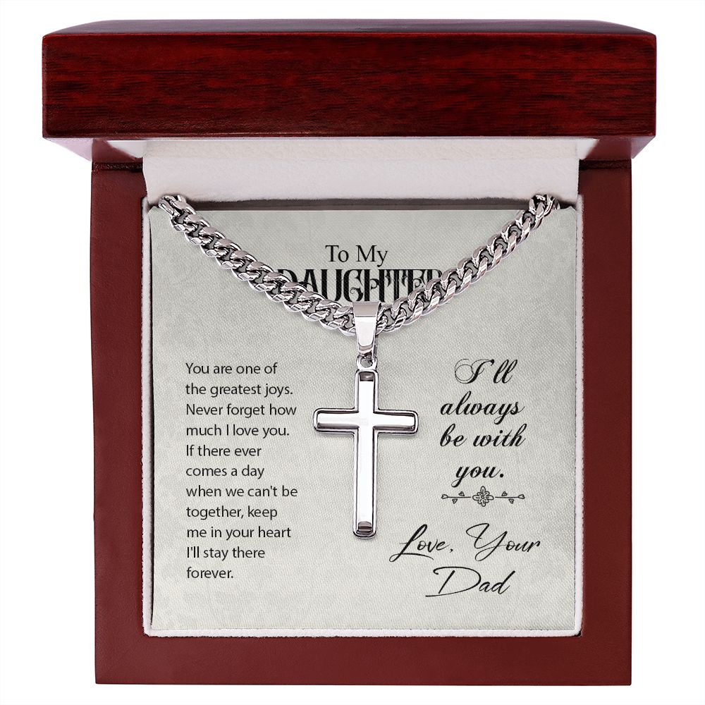 To my daughter-You are one of the Personalized Dad Cross Necklace, Father Necklace Father's Day Gift, Christian Gift For Dad, Father Son Necklace - Serbachi