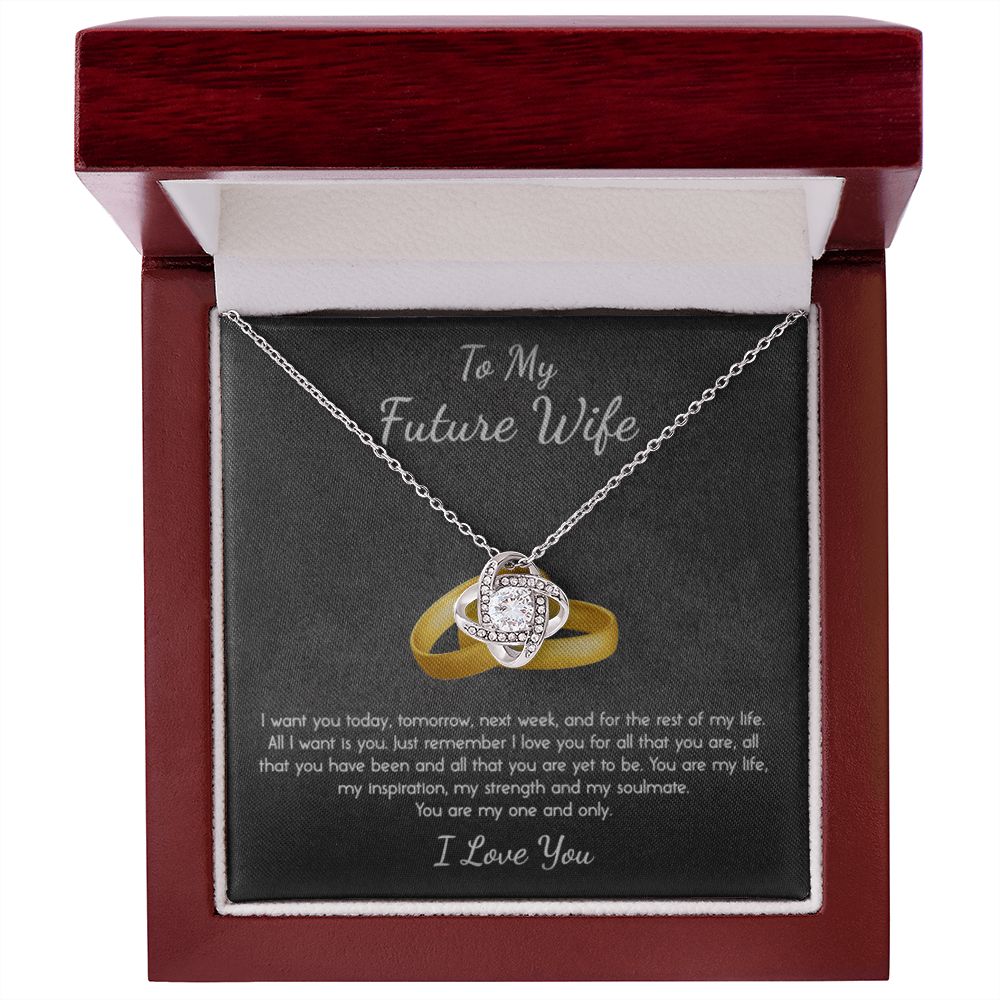 To My Future Wife My One and Only Love Knot Necklace - Serbachi