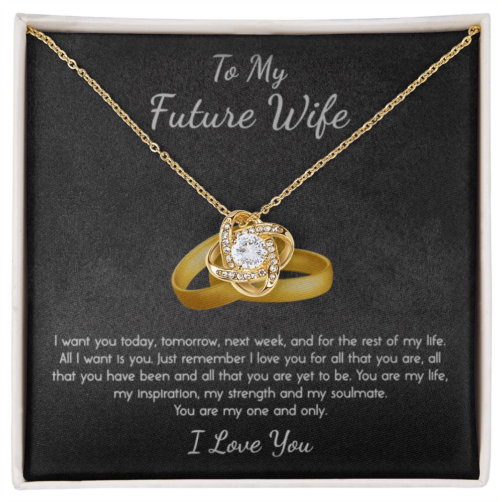 To My Future Wife My One and Only Love Knot Necklace - Serbachi