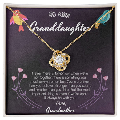 To My Granddaughter Love Knot Necklace - Serbachi