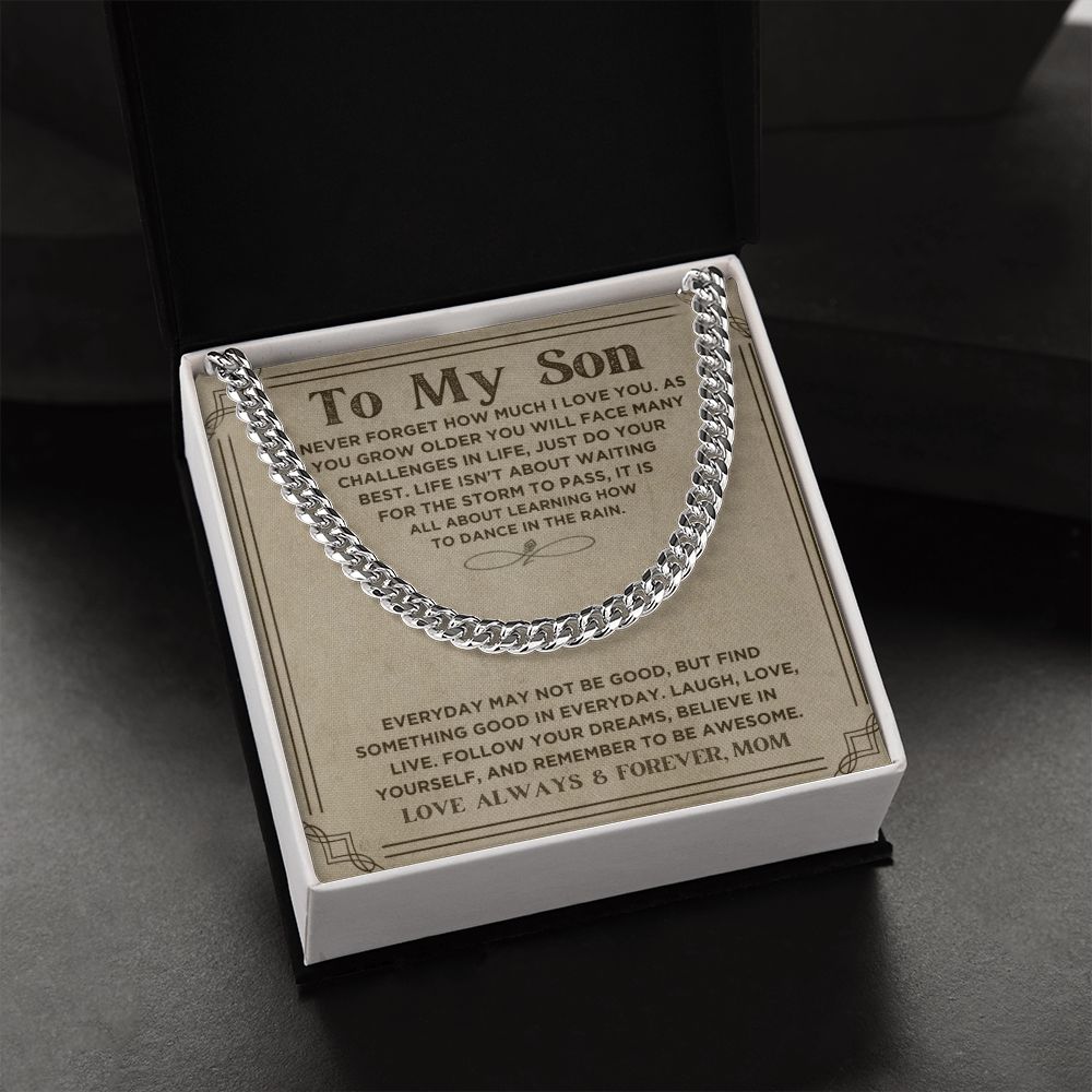 To My Son - Do Your Best - Cuban Link Chain - Serbachi