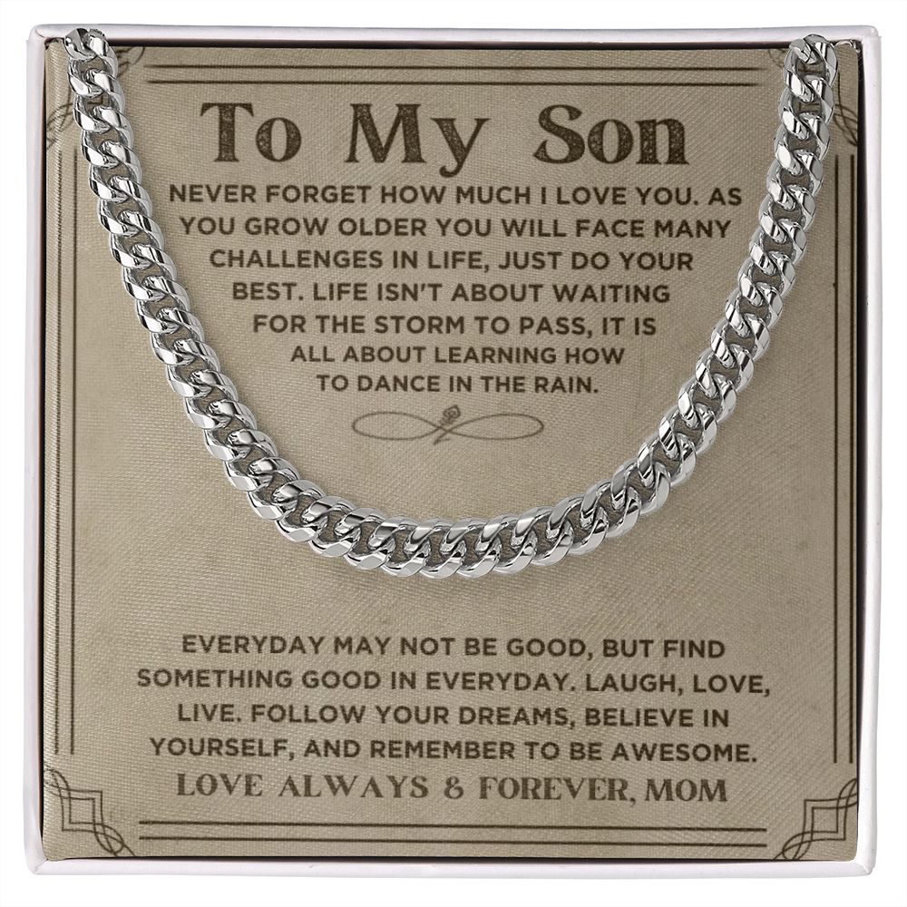 To My Son - Do Your Best - Cuban Link Chain - Serbachi