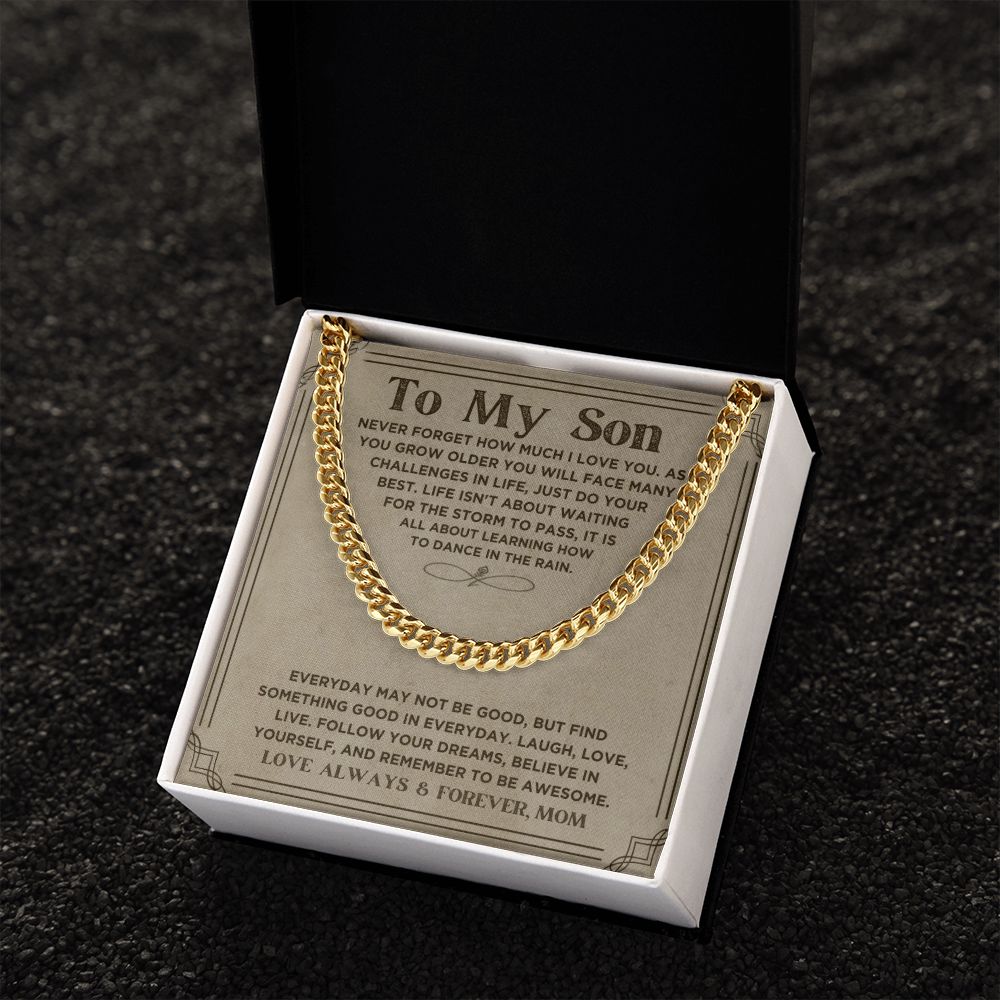 To My Son - Do Your Best - Cuban Link Chain - Serbachi