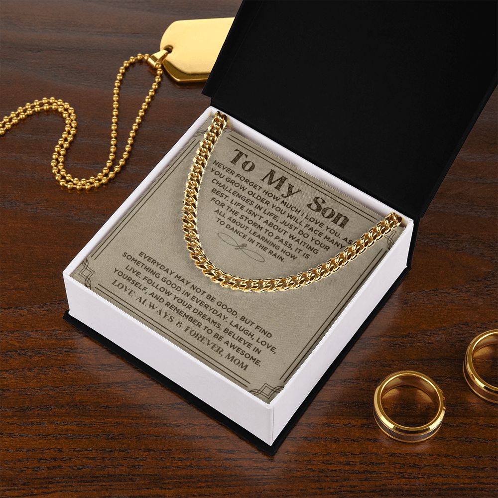 To My Son - Do Your Best - Cuban Link Chain - Serbachi