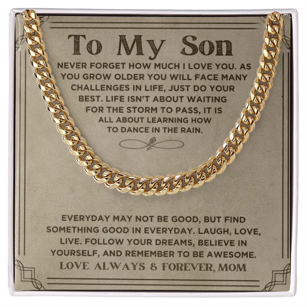 To My Son - Do Your Best - Cuban Link Chain - Serbachi