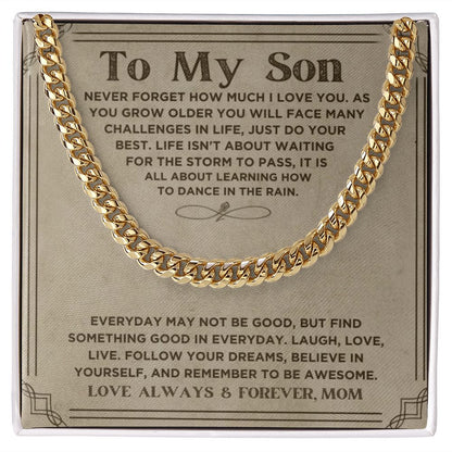 To My Son - Do Your Best - Cuban Link Chain - Serbachi