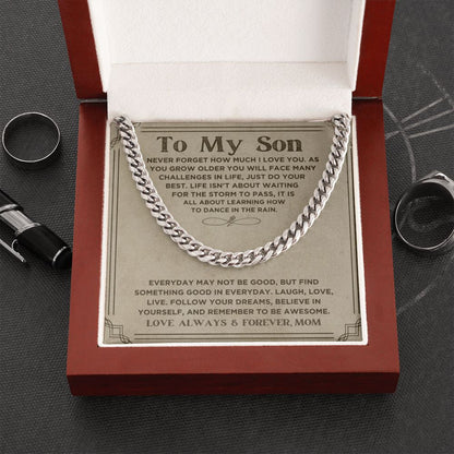 To My Son - Do Your Best - Cuban Link Chain - Serbachi