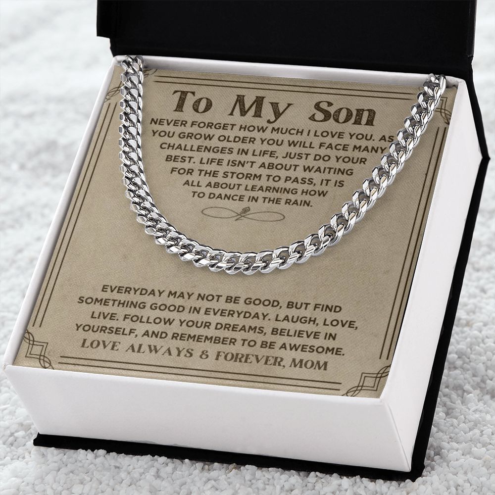 To My Son - Do Your Best - Cuban Link Chain - Serbachi