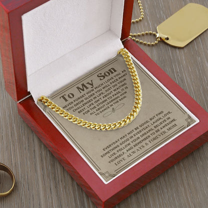 To My Son - Do Your Best - Cuban Link Chain - Serbachi