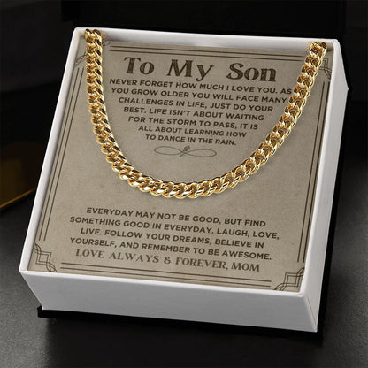 To My Son - Do Your Best - Cuban Link Chain - Serbachi