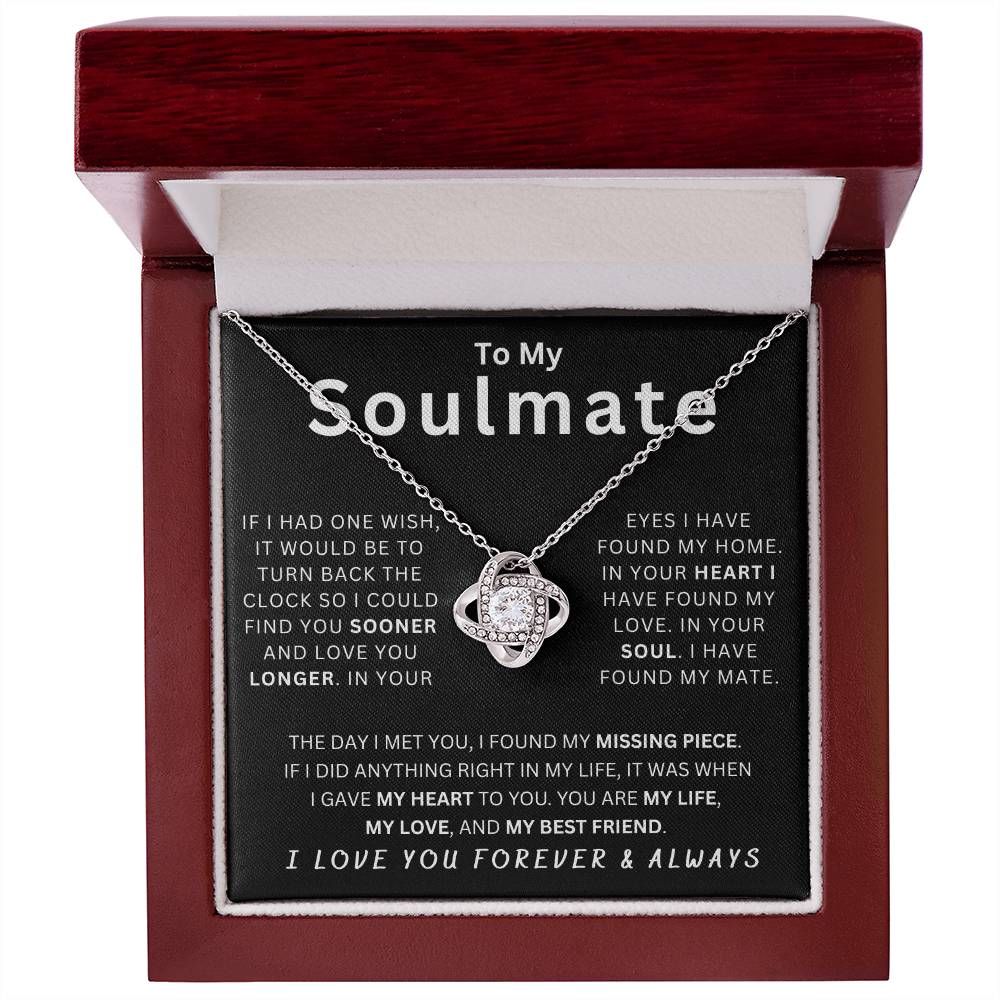 To My Soulmate One Wish Love Knot Necklace - Serbachi