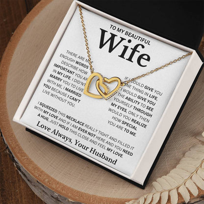 Wife - Feel My Love - Interlocking Hearts Necklace - Serbachi