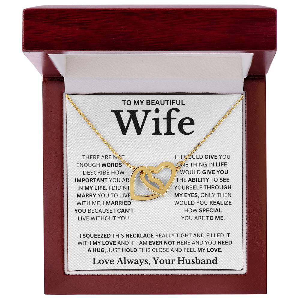 Wife - Feel My Love - Interlocking Hearts Necklace - Serbachi