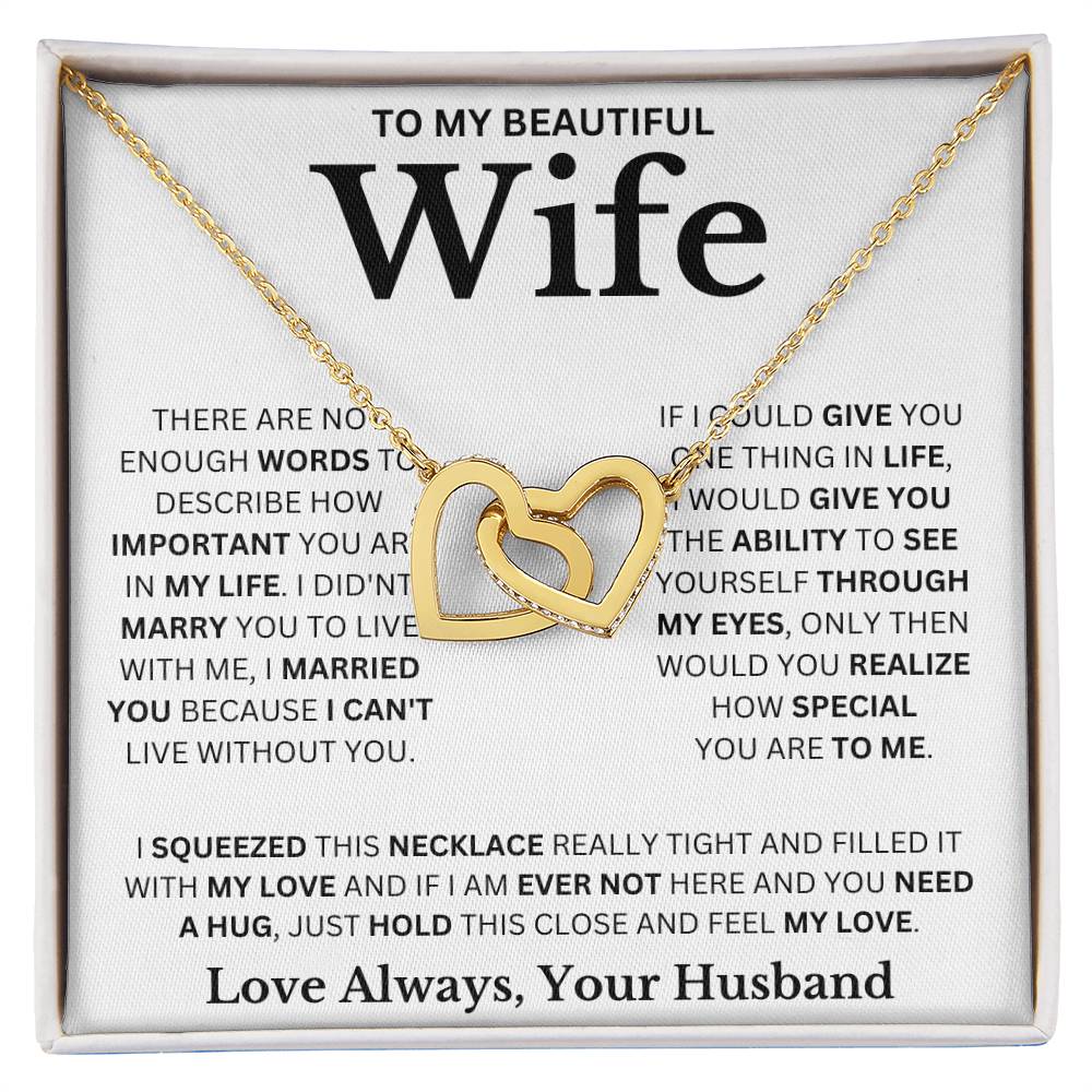 Wife - Feel My Love - Interlocking Hearts Necklace - Serbachi