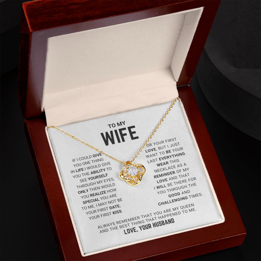 Wife - You Are My Queen - Love Knot Necklace - Serbachi