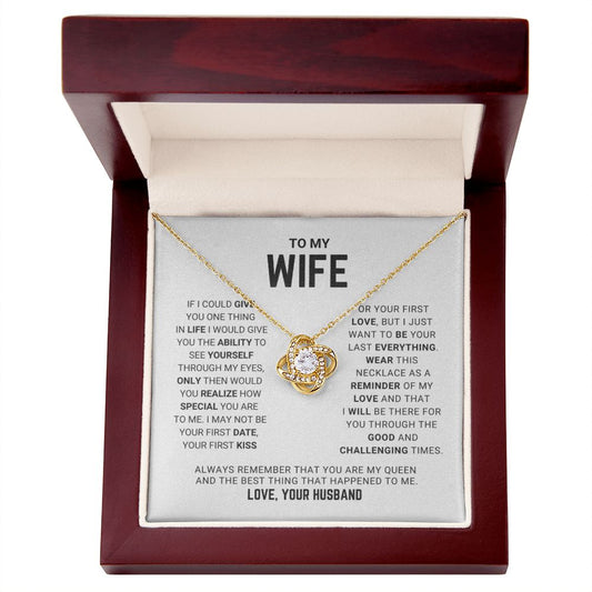 Wife - You Are My Queen - Love Knot Necklace - Serbachi