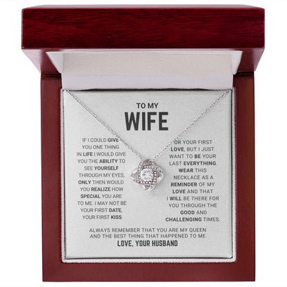 Wife - You Are My Queen - Love Knot Necklace - Serbachi