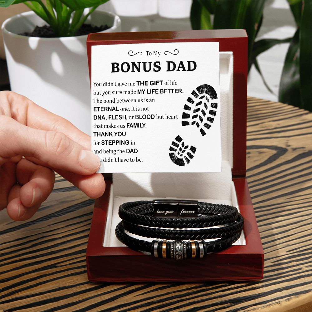 You didn_t give me the gift of life Dad Bracelet, Father Bracelet Father's Day Gift, Christian Gift For Dad, Father Son Leather Bracelet - Serbachi