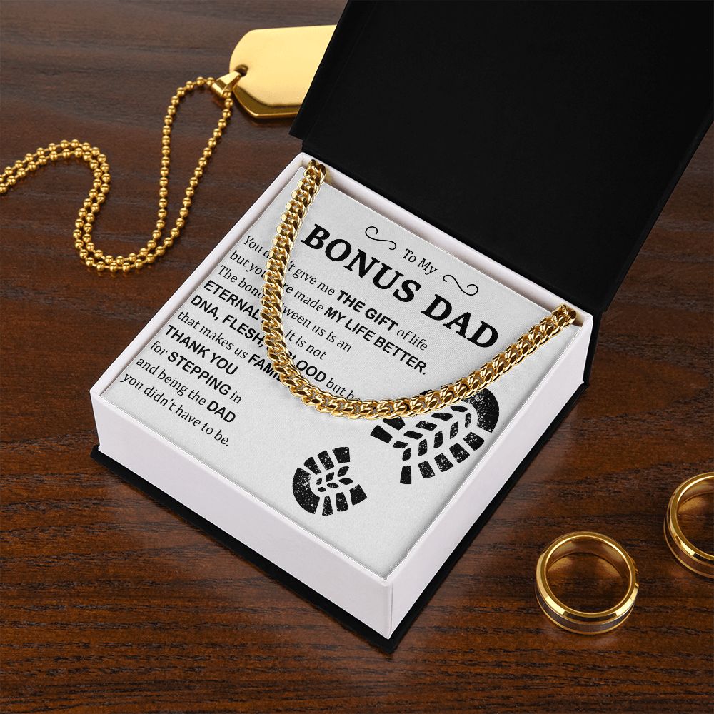 You didn_t give me the gift of life Dad Cuban Chain Necklace, Father Necklace Father's Day Gift, Christian Gift For Dad, Father Son Necklace - Serbachi