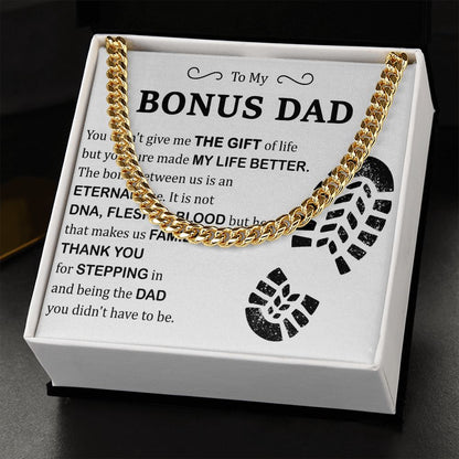 You didn_t give me the gift of life Dad Cuban Chain Necklace, Father Necklace Father's Day Gift, Christian Gift For Dad, Father Son Necklace - Serbachi