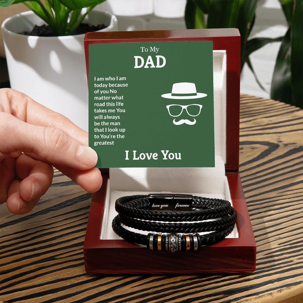 You're the greatest Dad Bracelet, Father Bracelet Father's Day Gift, Christian Gift For Dad, Father Son Leather Bracelet - Serbachi